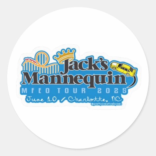JM MFEO Tour - Charlotte Sticker ラウンドシール (正面)