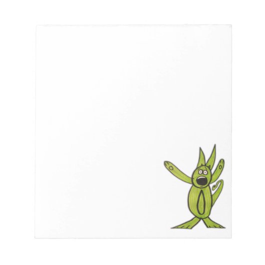 JMCdesign Green Dog 5.5" x 6インチメモ帳 – 40ページ ノートパッド (正面)