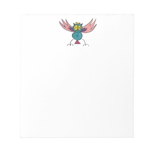 JMCdesign Owl 5.5" x 6インチメモ帳 – 40ページ ノートパッド (正面)