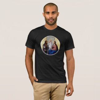 JMJイニシャル入り聖家族カトリックのイコン Tシャツ