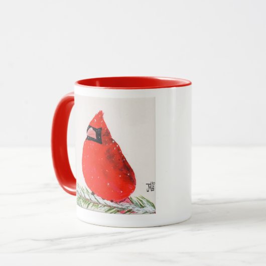 JMLによる(鳥)ショウジョウコウカンチョウマグ マグカップ (正面左)