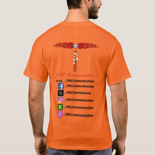 JML企業タワーのロゴワーカー Tシャツ (裏面)