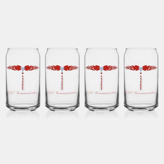 JML Communications Towerロゴ ガラス缶 (正面)