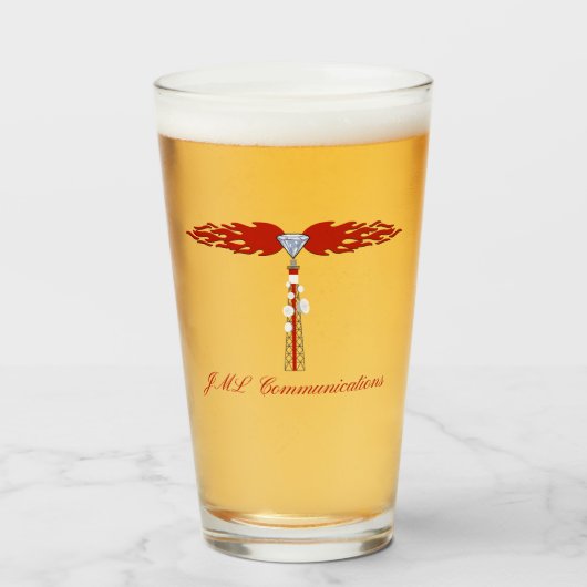 JML Communications Towerロゴ タンブラーグラス (ドリンク正面)