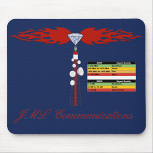 JML Communications Tower ロゴ & RSRP 信号強度 マウスパッド
