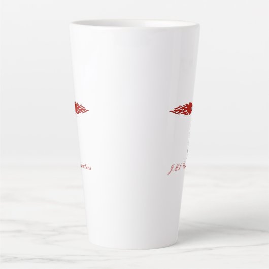 JML Communications Tower Logo カフェラテマグ (正面)