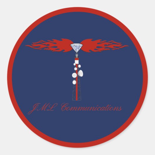 JML Communications Tower Logo ラウンドシール (正面)