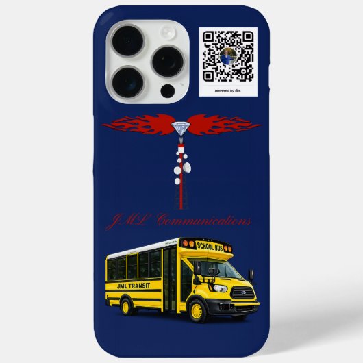 JML Communications Tower Logo & JML Ttansit Case-Mate iPhoneケース (裏面)