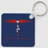 JML Communications Tower Logo & RSRP Signal Streng キーホルダー (裏面)