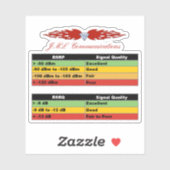 JML Communications Tower Logo & RSRP Signal Streng シール (シート)