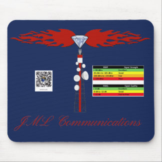 JML Communications Tower Logo & RSRP Signal Streng マウスパッド