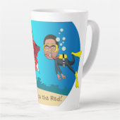 JMonとThiruラテ杯 カフェラテマグ (右アングル)