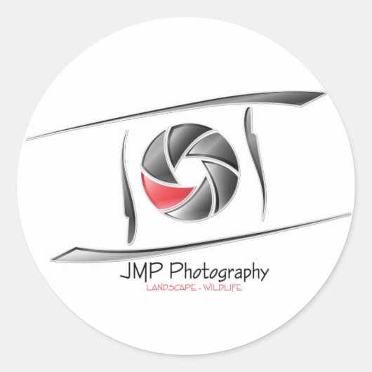 JMP写真のステッカーラウンド ラウンドシール (正面)