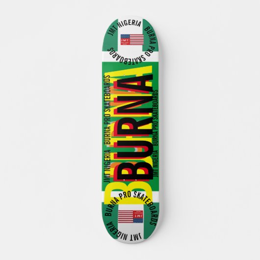 JMT ナイジェリア BURNA 7 3/4" スケートボードデッキ (正面)