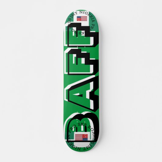 JMT NIGERIA BAFF 7 3/4"スケートボードデッキ スケートボード (正面)