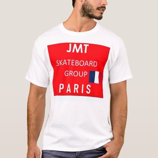 JMT PARIS SK8 メンズ ベーシック Tシャツ (正面)
