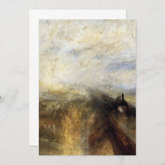 JMWターナーによる雨の蒸気と速度 招待状 (正面/裏面)