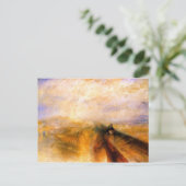 JMWターナー – 雨の蒸気とウェスターのスピード素晴らしアップ ポストカード (スタンド正面)