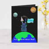 Jo画像によるエイリアン誕生日カード カード (黄色い花)