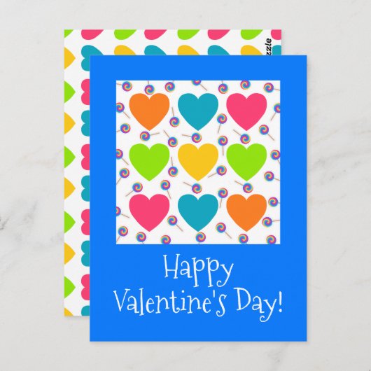 Jo画像による子供用バレンタイン葉書 ポストカード (正面/裏面)