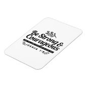 Jo 1:9聖書の聖句デザイン – 強く、勇気ある マグネット (左側)