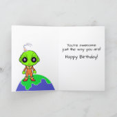 Jo Imagesによるエイリアン誕生日カード付きシェイクスピア風 案内状 (内部)