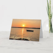 Jo Images社の小さなボートで共感カードの夕日 カード (正面)