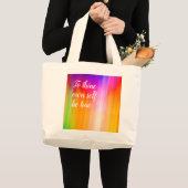 Jo Images社のTrue Tote Bagを自分の身に着ける ラージトートバッグ (正面(商品))