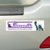 Jo Jorgensen社長 バンパーステッカー (車上)