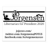 Jo Jorgensen社長 ラバースタンプ (インプリント)