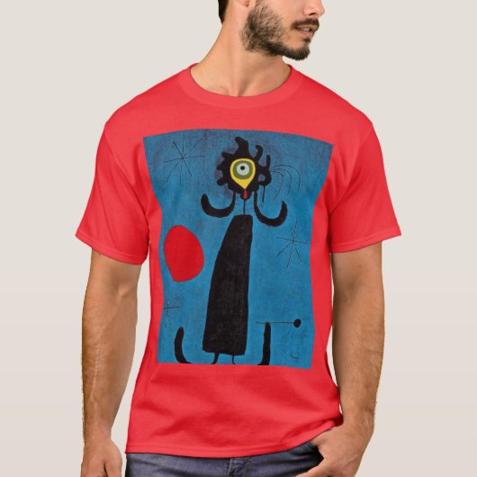 Joan Miro Woman in Front of the Sun caesium funny Tシャツ (正面)