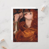Joan of Arc (ポートレート) (by Dante Gabriel Rossetti) カード (正面/裏面インサイチュ)