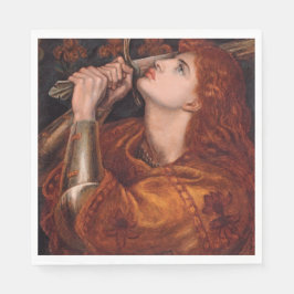 Joan of Arc (ポートレート) (by Dante Gabriel Rossetti) スタンダードランチョンナプキン