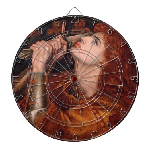 Joan of Arc (ポートレート) (by Dante Gabriel Rossetti) ダーツボード (正面)