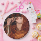 Joan of Arc (ポートレート) (by Dante Gabriel Rossetti) ペーパープレート (パーティー)