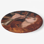 Joan of Arc (ポートレート) (by Dante Gabriel Rossetti) ペーパープレート (アングル)