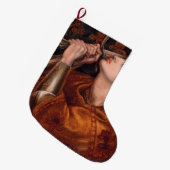 Joan of Arc (ポートレート) (by Dante Gabriel Rossetti) ラージクリスマスストッキング (正面 (吊り時))