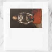 Joan of Arc (by John Everett Millais) 長方形シール (バッグ)