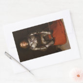 Joan of Arc (by John Everett Millais) 長方形シール (封筒)