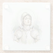 Joan of Arc , Catholic Gifts ガラスコースター (裏面)