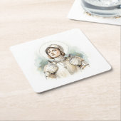 Joan of Arc , Catholic Gifts スクエアペーパーコースター (アングル)