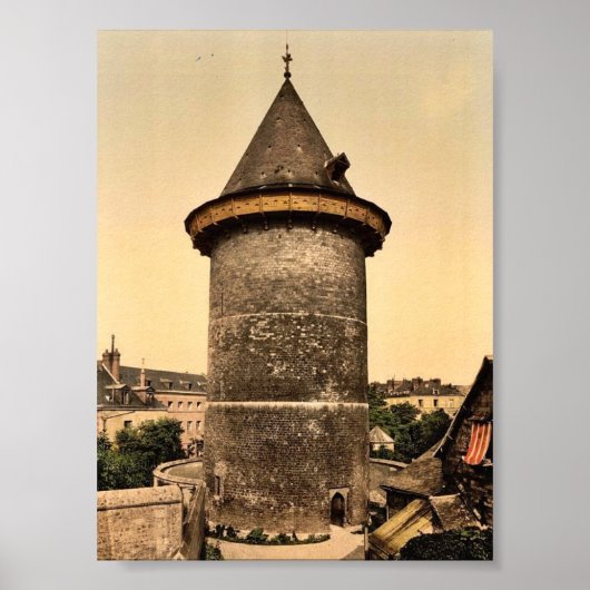 Joan of Arc's Tower, Rouen，フランスヴィンテージ写真 ポスター (正面)