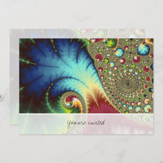 Joanie 50フラクタルアート 招待状 (正面/裏面)