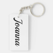 Joanna schwarz weiß キーホルダー (裏面)