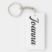 Joanna schwarz weiß キーホルダー (正面)