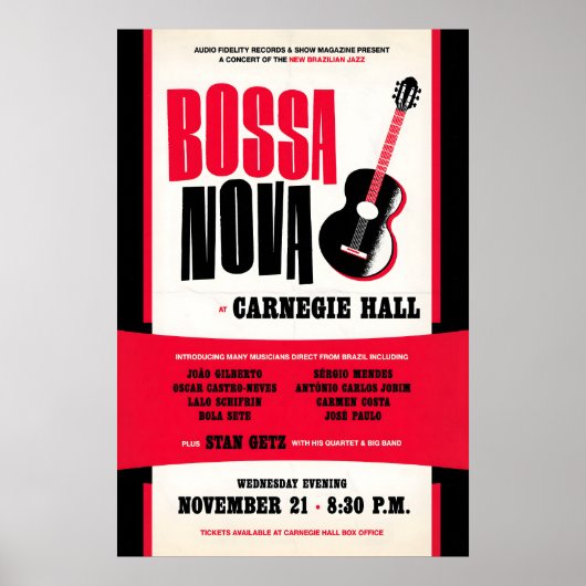 João Gilberto - Stan Getz jazz poster - Bossa Nova ポスター (正面)