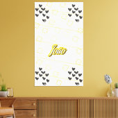 João, nome pessoal de caligrafia desenhada à mão キャンバスプリント (インサイチュ (リビング))