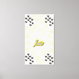 João, nome pessoal de caligrafia desenhada à mão キャンバスプリント