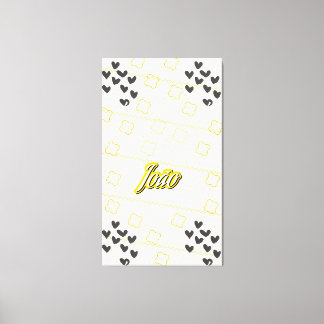 João, nome pessoal de caligrafia desenhada à mão キャンバスプリント