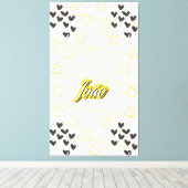 João, nome pessoal de caligrafia desenhada à mão キャンバスプリント (インサイチュ (ウッドフロア))